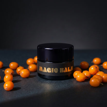 Magic Balm natural nasal balm jar with sea buckthorn berries — Sea Buckthorn scent variant